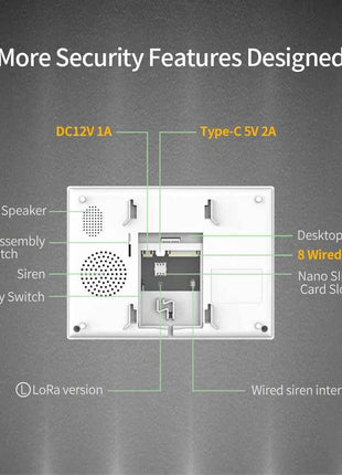 Staniot 7inch Lora Protection Kit WiFi 4G Tuya Smart Home Alarm System with 5000mAh Battery 500M Distance Works with Alexa