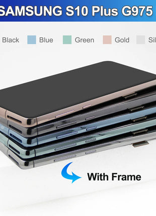 TFT con cornice per Samsung S10 Plus S10 + G975F Display LCD Touch Screen digitale per Samsung S10 G973F Parti di ricambio per schermo