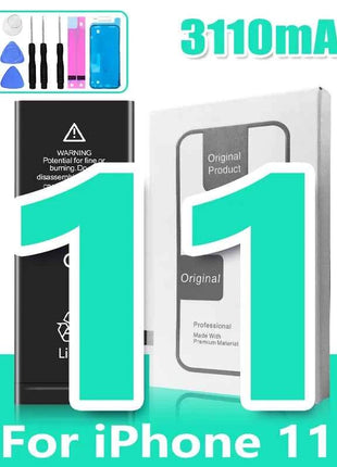 0 Cycle High Capacity Battery For iPhone 11 11Pro 12Pro 12 13 14 13Pro 14Pro Max Mini Phone Bateria + Free Tool Kit