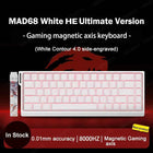 MADLIONS MAD 60/68HE Gaming Magnetic Switch Keyboard Wired Key Web Drive Custom 8K 61/68 Return RT Adjustable Keystroke Hot Swap