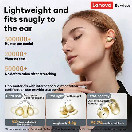 Lenovo Original LES12 Wireless Headphones NEW TWS Bluetooth 6.0 HD Microphone HIFI Earphones Noise Cancellation Touch ENC Call