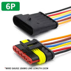 5/20/100sets HID Waterproof Connectors 1/2/3/4/5/6 Pin Car Electrical Wire Connector Plug Truck Harness with 15CM Wire Cable