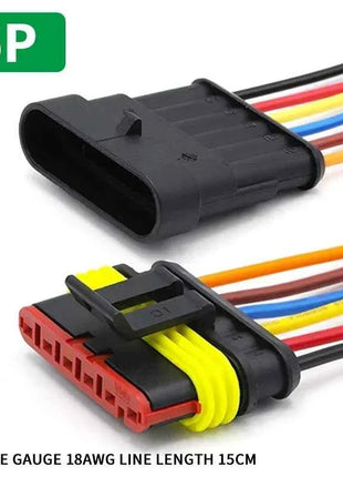 5/20/100sets HID Waterproof Connectors 1/2/3/4/5/6 Pin Car Electrical Wire Connector Plug Truck Harness with 15CM Wire Cable