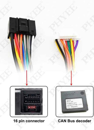 Cornice pannello cruscotto 2DIN da 9" per BMW 3 E46 1999-2004, adattatore cablaggio, decodificatore CAN Bus, per sistema radio Android a 16 pin