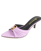 2024 New Women's Summer Pointed Toe Fish Mouth High Heel Slippers Non-slip Outdoor Sexy Slippers GJ Metal Decorative Single Shoes