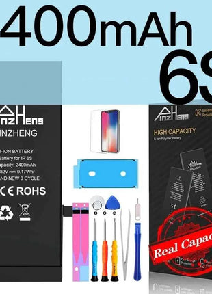 PINZHENG Real High Capacity Battery For iPhone 5S SE 6 6S 7 8 Plus X Xr Xs Max Phone Replacement Bateria Warranty One Year