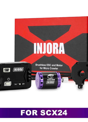INJORA MBL32 G2 Waterproof Brushless ESC & 1721 Purple Viper Outrunner Motor for 1/24 Axial SCX24