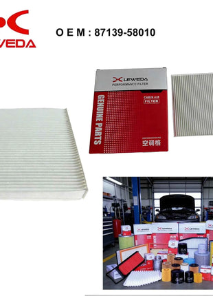 Filtro abitacolo LEWEDA OEM 87139-58010 per Toyota Lexus Premium Charcoal, ricambio 87139-0E040 87139-28020