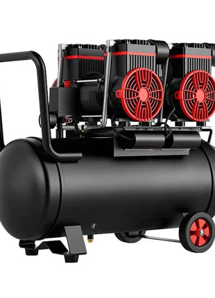 Silent Oil-Free Air Compressor 600W 1500W Portable Air Pump with 10L-160L Tank for Home Repair Tire Inflation Nail Gun
