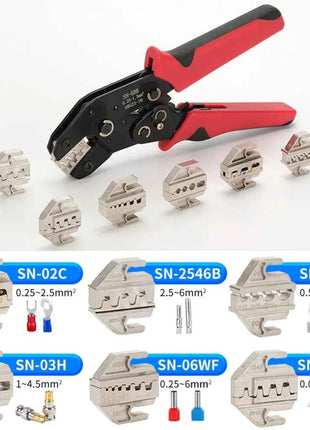 Set di strumenti per crimpare Pinze pressate Strumenti per elettricisti Terminali elettrici Morsetto Elettronica Premendo il connettore Mascelle a mano 58B