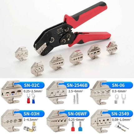 Set di strumenti per crimpare Pinze pressate Strumenti per elettricisti Terminali elettrici Morsetto Elettronica Premendo il connettore Mascelle a mano 58B