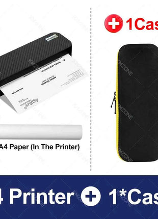 Portable A4 Thermal Printer Bluetooth Photos PDF Document Printing Machine Folded Rolls Paper For Office Work Home School Travel