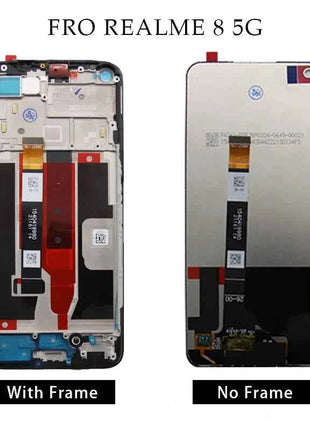 6.5 ''Per Realme 8 5G RMX3241 Display LCD Touch Screen Digitizer Assembly per Realme8 5G Schermo LCD Con Telaio di Ricambio
