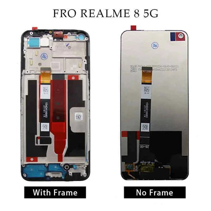 6.5 ''Per Realme 8 5G RMX3241 Display LCD Touch Screen Digitizer Assembly per Realme8 5G Schermo LCD Con Telaio di Ricambio