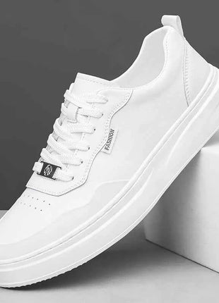 Scarpe casual da uomo in vera pelle, sneakers alla moda con lacci, comode scarpe da passeggio, calzature da skateboard maschili, tenis masculino