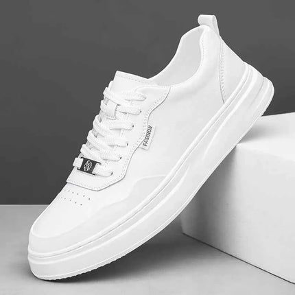 Scarpe casual da uomo in vera pelle, sneakers alla moda con lacci, comode scarpe da passeggio, calzature da skateboard maschili, tenis masculino