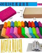 24 colori argilla polimerica Fimo fai da te set di argilla morbida stampaggio forno artigianale cottura blocchi di argilla giocattolo per l'educazione precoce per i bambini