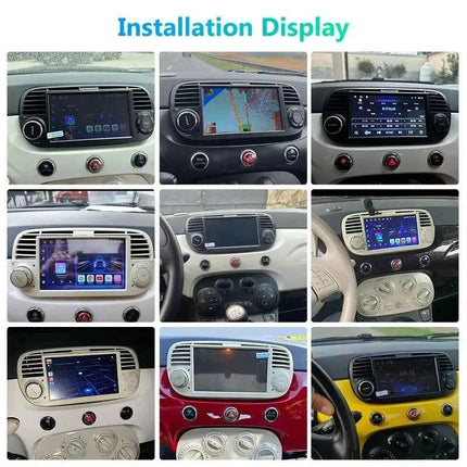 AWESAFE Wireless CarPlay Car Radio for FIAT 500 500C Abarth 2007-2015 with Android Auto GPS Navigation Smart System RDS DSP FM