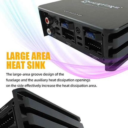 4-Channel Car Amplifier (60Wx4) 240W Max Power for Large Display Android Devices Audio Subwoofers and Speakers Car Stereo AMP