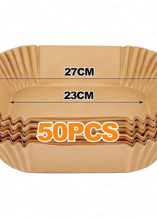 Disposable Baking Accessories for Most AirFryers, Non-Stick Waterproof Oilproof Cooking Paper, Square, for Oven and Air Fryers
