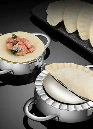 Round Dumpling Maker Stainless Steel Dough Cutter Skin Slicer Machine DIY Jiaozi Ravioli Pie Pastry Mold Kitchen Baking Tools
