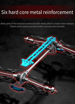 1:16 2.4G 4WD RC Car, 75km/h Blazing High Speed, Bright LED Lights, All-terrain Drift Vehicle, Ultimate Christmas Surprise Gifts