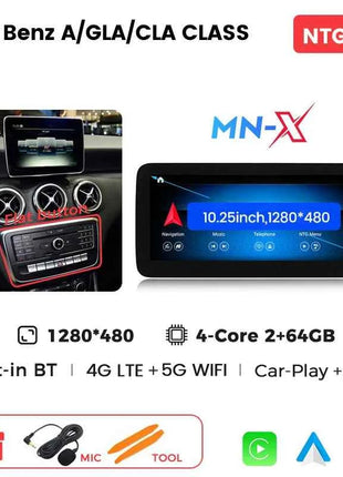 8 Core Android 14 Auto Radio Wireless CarPlay For Mercedes-Benz A-Class W176 GLA X156 CLA C117 DSP GPS 4G WIFI Multimedia Player