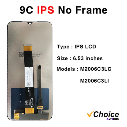 9A/9C IPS LCD per Redmi 9A/9C Display Touch Screen Digitizer Parti di Montaggio Per Xiaomi Redmi 9C/9A Con Telaio LCD