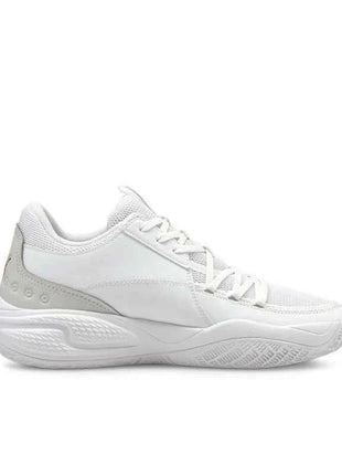 PUMA Court Rider 1.0 Premium Scarpe da Basket alla Moda, Durevoli, Ammortizzate e di Supporto, Modello Basso per Uomo, Rosso e Bianco 195660-01