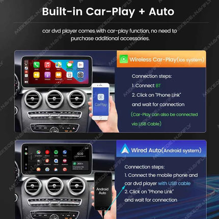 8 Core Android 14 Auto Radio Wireless CarPlay For Mercedes-Benz A-Class W176 GLA X156 CLA C117 DSP GPS 4G WIFI Multimedia Player