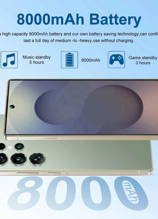Nuovo Arrivo 2026: Smartphone S28 Ultra Originale di Alta Qualità con Sistema Dual SIM 4G/5G, Versione Globale, Batteria da 8000mAh