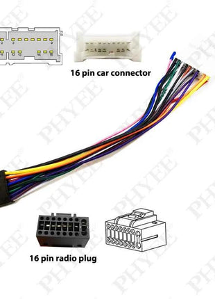 Cablaggio radio, adattatore cavo Android per auto con connettore a 16 pin, per Hyundai Tucson Sonata Accent Getz, Kia Rio Cerato Spectr