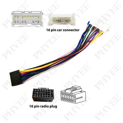 Cablaggio radio, adattatore cavo Android per auto con connettore a 16 pin, per Hyundai Tucson Sonata Accent Getz, Kia Rio Cerato Spectr