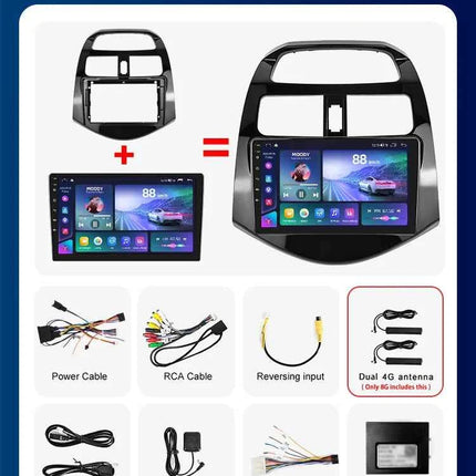 Podofo 4G CarPlay Android Radio For Chevrolet Spark 2011-2014 Car Intelligent System 2din GPS Stereo Head Unit Multimedia Player