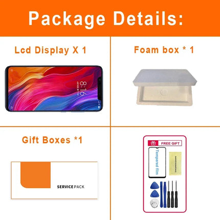 6.21 ''Super AMOLED LCD Per Xiaomi Mi 8 LCD M1803E1A Display Touch Screen Digitizer Assembly Parti di Ricambio Per Mi 8 Schermo