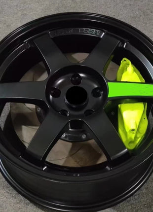 15 16 17 18 19 Doppia ruota sportiva in fusione grigio argento TE37 5x114.3 5x112 ruota in lega per auto passeggeri, adatta per Tesla Toyota