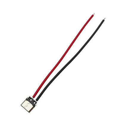 2/5/10 Pezzi Connettore USB Tipo C 10cm a 2 Pin Maschio e Femmina per Saldatura, Presa di Ricarica USB-C per Porte di Ricarica di Telefoni Cellulari
