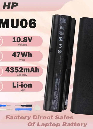 CQ32 MU06 Replace Laptop Battery for HP Spare 593553-001 593554-001 CQ42 CQ43 435 436 for HP Pavilion DM4 G4 G6 G7 DV3-4000 DV5-