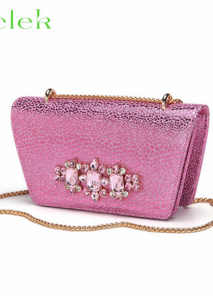 Nuovi arrivi Design speciale colore rosa scarpe e borsa da donna africane Set sandali a punta per la festa di nozze