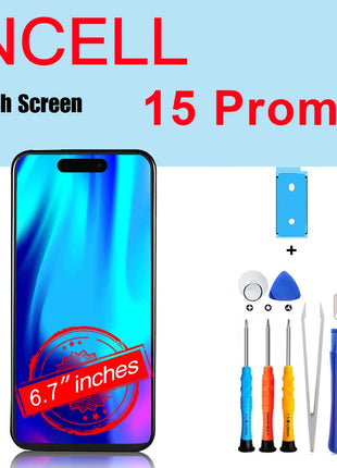 PINZHENG Schermo di alta qualità INCELL LCD OLED per iPhone 14 Pro 15 Plus 13 Pro Max Display per sostituzione iPhone con strumenti