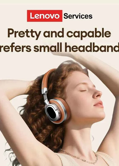 Lenovo LE602 Bluetooth 6.0 Over-Ear Headsets HiFi Stereo Sound Fashionable Music Earphones ENC HD Call Wireless Wired Headphones