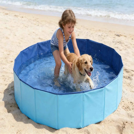 Vasca da Bagno per Animali Domestici 1 Pezzo, Piscina Portatile per Cani e Gatti da Esterno, Piscina Pieghevole per il Bagno e la Toelettatura di Cani e Gatti