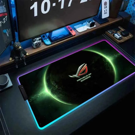 Black Mouse Pad Asus Rgb Gaming Mause Mat Anime Mats Gamer Rug Pc Xxl Cute Pads Large Game Keyboard Carpet Backlight Mousepad