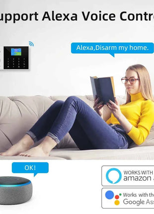 Tuya Smart Wifi GSM Security Alarm System for Home Wireless 2G Alarm System Panel Smart Life App Control work with Alexa