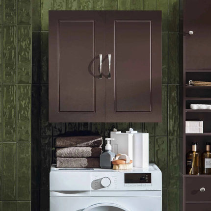 SoBuy FRG231 Hanging wardrobe Bath wardrobe with Two Doors Kitchen wardrobe Medicine wardrobe Closet Bathroom furniture