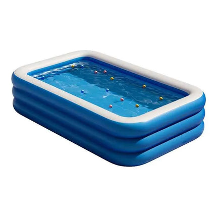 Piscina Gonfiabile in PVC Spesso, Pieghevole, Portatile, Grande per Famiglie, Giardino, Bambini e Adulti, con Scivolo, Accessori per Piscina