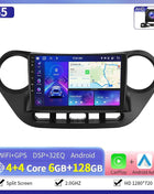 Camecho 6+128G Car Radio Wireless CarPlay Android Auto For Hyundai I10 2014-2017 Car Intelligent Systems GPS Stereo 4G WiFi RDS