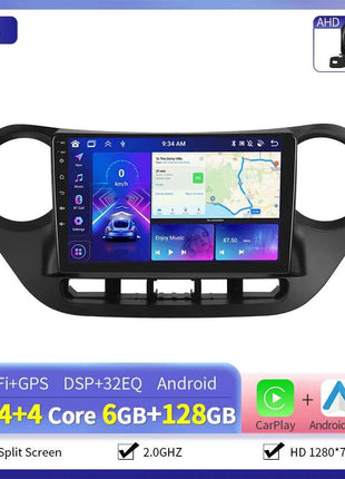 Camecho 6+128G Car Radio Wireless CarPlay Android Auto For Hyundai I10 2014-2017 Car Intelligent Systems GPS Stereo 4G WiFi RDS