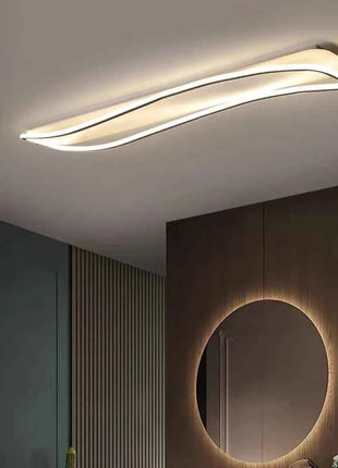 Moderna onda creativa corridoio balcone lampada da soffitto a LED camera da letto guardaroba corridoio luce decorazioni per la casa lampadario a soffitto apparecchio per ufficio