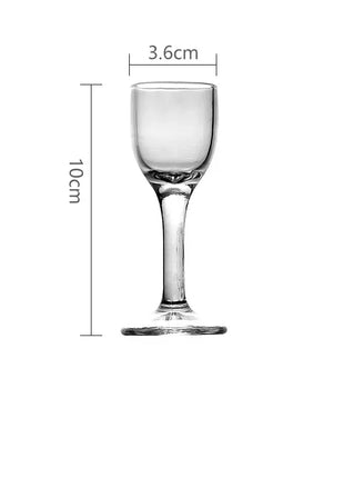 Set 6 Calici Shot 25ml in Vetro Senza Piombo con Stelo per Bar Matrimoni e Feste